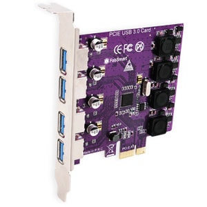 FebSmart FS-U4-Pro Purple (4 Ports PCI Express USB 3.0 Card) sterowniki