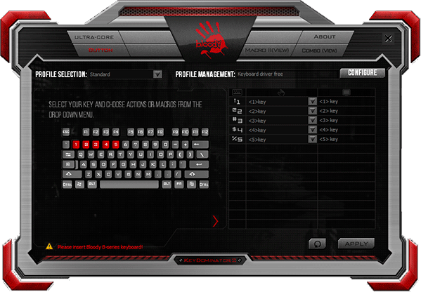 Oprogramowanie KeyDominator 2 (klawiatura)