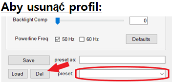 Aby usunąć profil: