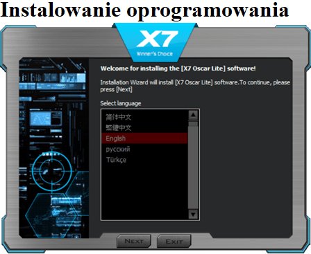 Instalowanie oprogramowania