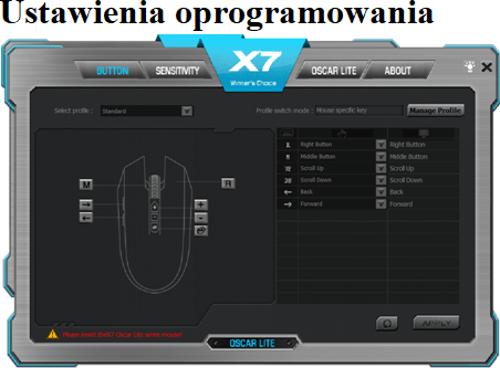 Ustawienia oprogramowania