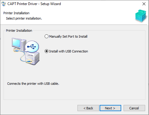 Wybierz sposób połączenia z komputerem i rozpocznij instalację oprogramowania