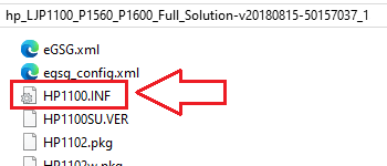 Po rozpakowaniu plik INF znajduje się tutaj: HP1100.INF