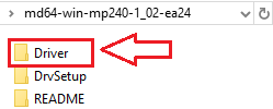 po rozpakowaniu otwórz otrzymany folder i znajdź w nim folder Driver