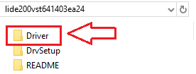 po rozpakowaniu otwórz folder Driver